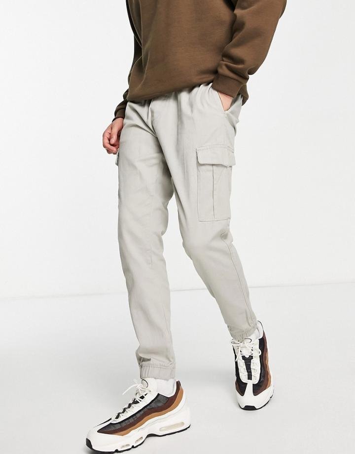 Brave Soul Cargo Pants In Stone-neutral
