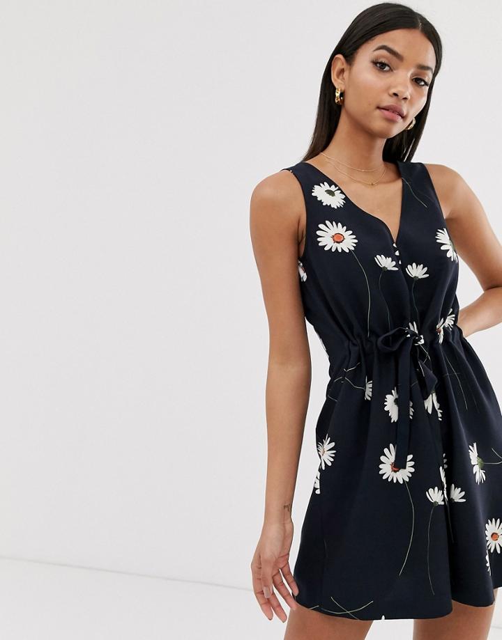 Ted Baker Anjie Romper In Daisy Print-navy