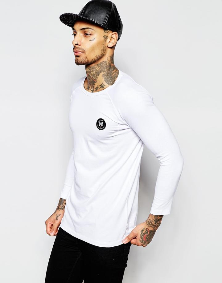 Good For Nothing 3/4 Raglan Sleeve T-shirt - White