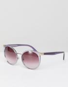 Versace 0ve2185 Round Sunglasses In Pink 54mm - Pink