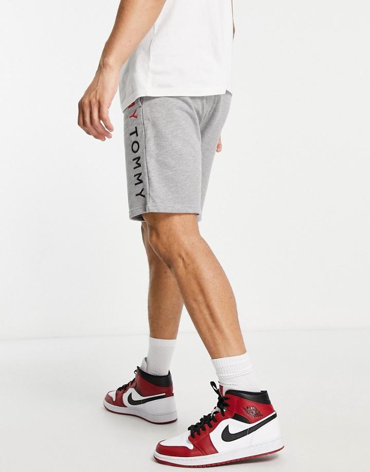 Tommy Hilfiger Lounge Shorts With Side Print In Gray
