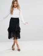 The English Factory Mesh Skirt - Black