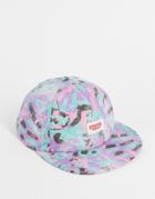 Quiksilver X Stranger Things Lenora Hill Cap In Blue Tie Dye-purple