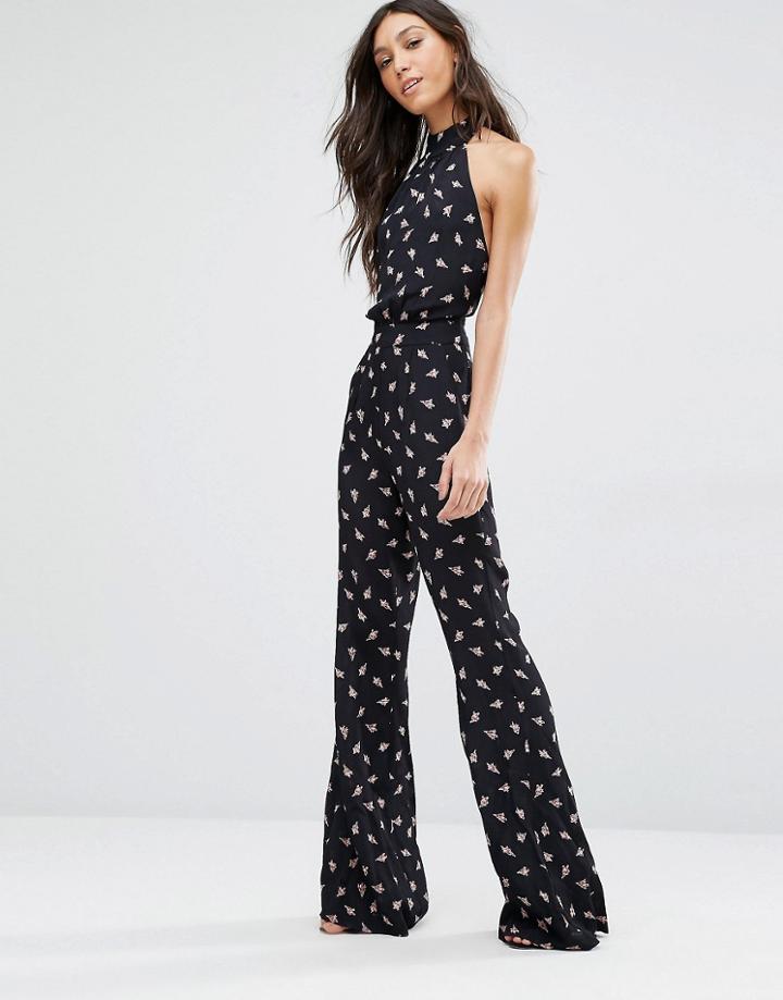 Flynn Skye Halter Ava Jumpsuit - Gray