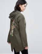 Brave Soul Cinta Tiger Trench - Green