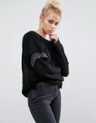 The Ragged Priest Long Sleeve Reconstructed Sweater With Mesh Layer -