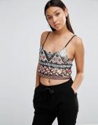 Wyldr High Hopes Sequin Cami Top - Brown