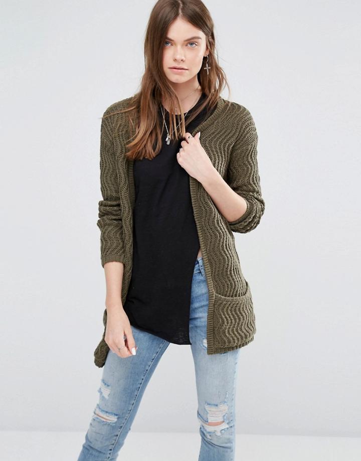 Blend She Zassy Cardigan - Grape Leaf