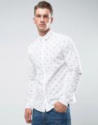 Only & Sons Shirt In Slim Fit With All Over Print - White