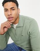 Lacoste Mens Quarterzip Sweater-green