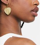 Regal Rose Virginia Baroque Heart Earrings In Gold Plate