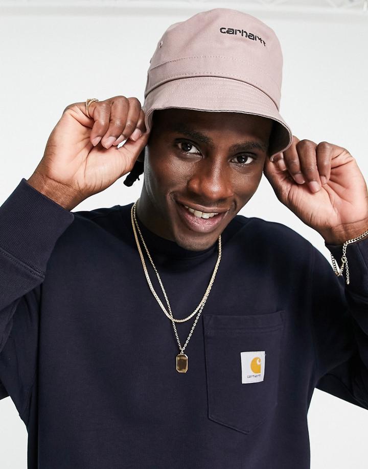 Carhartt Wip Script Bucket Hat In Pink