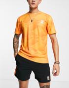 Gym 365 Performance Geometric T-shirt In Orange-black