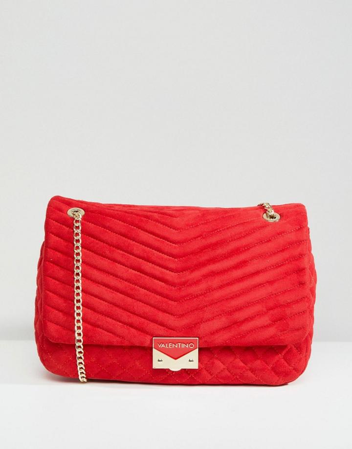 Valentino By Mario Valentino Quilted Shoulder Bag In Red - Red
