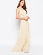 Jarlo Delilah Maxi Dress With Lace Insert Detail - Cream