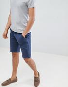 Clean Cut Slim Fit Chino Shorts - Navy