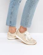 Tommy Jeans Lace Up Metallic Sneaker - Gold
