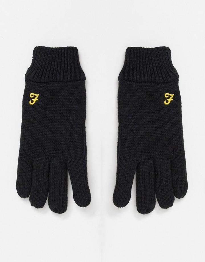 Farah Logo Gloves-black