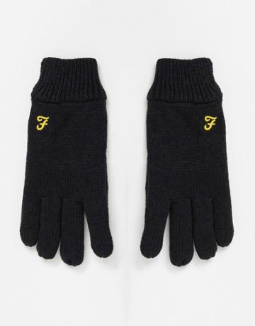Farah Logo Gloves-black