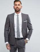 Burton Menswear Skinny Suit Jacket In Gray - Gray