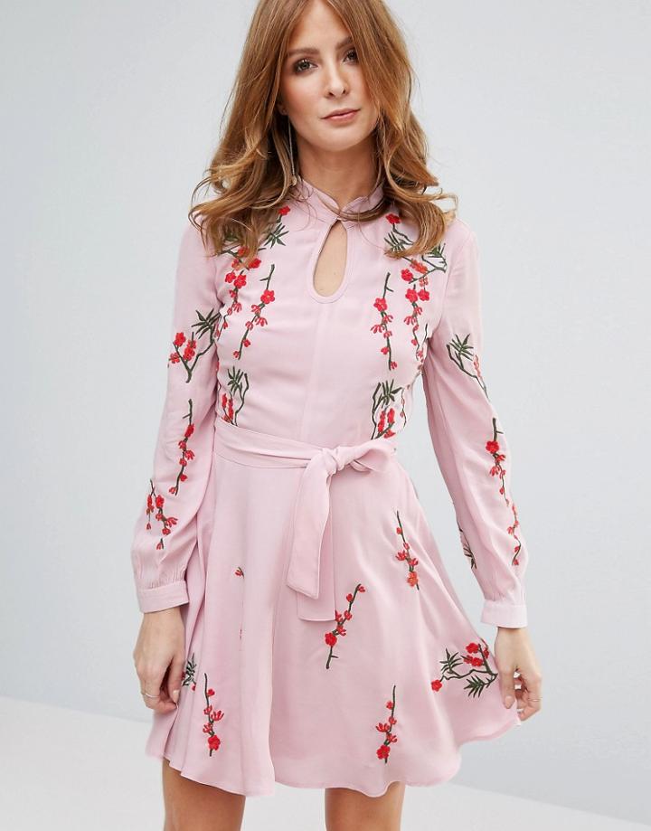 Millie Mackintosh Pink Embroidred Dress - Pink