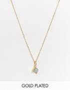 Mirabelle Cluster Pendant Necklace - Light Blue Stone