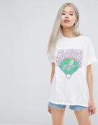 Stylenanda Los Angeles Stadium Oversized T-shirt - White
