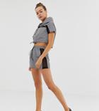 Missguided Gym Reflective Sports Shorts With Mesh Panels In Gray - Gray