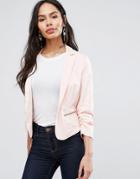 B.young Tailored Blazer With Zip Detail - Pink