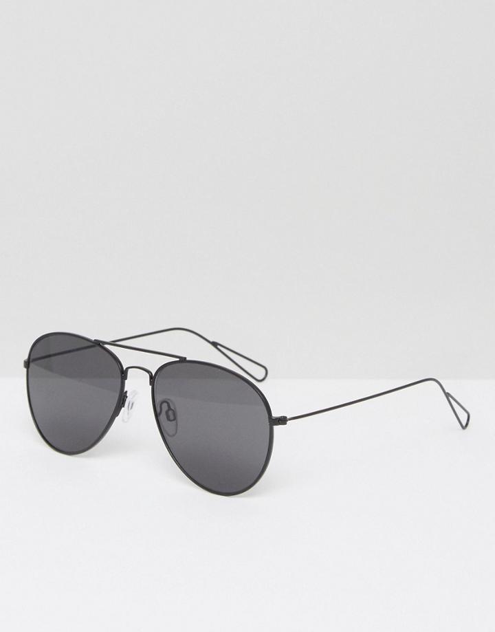 Weekday Tour Aviator Sunglasses - Black