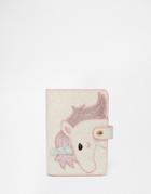 Skinnydip Glitter Unicorn Passport Holder - Multi