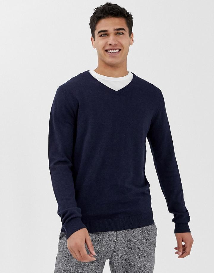 Selected Homme V-neck Sweater - Navy