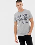 Jack And Jones Bold Print T-shirt - Gray