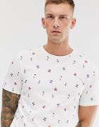 Jack & Jones Originals T-shirt In All Over Print In White