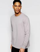 Asos Sweatshirt In Pale Lilac - Pale Lilac