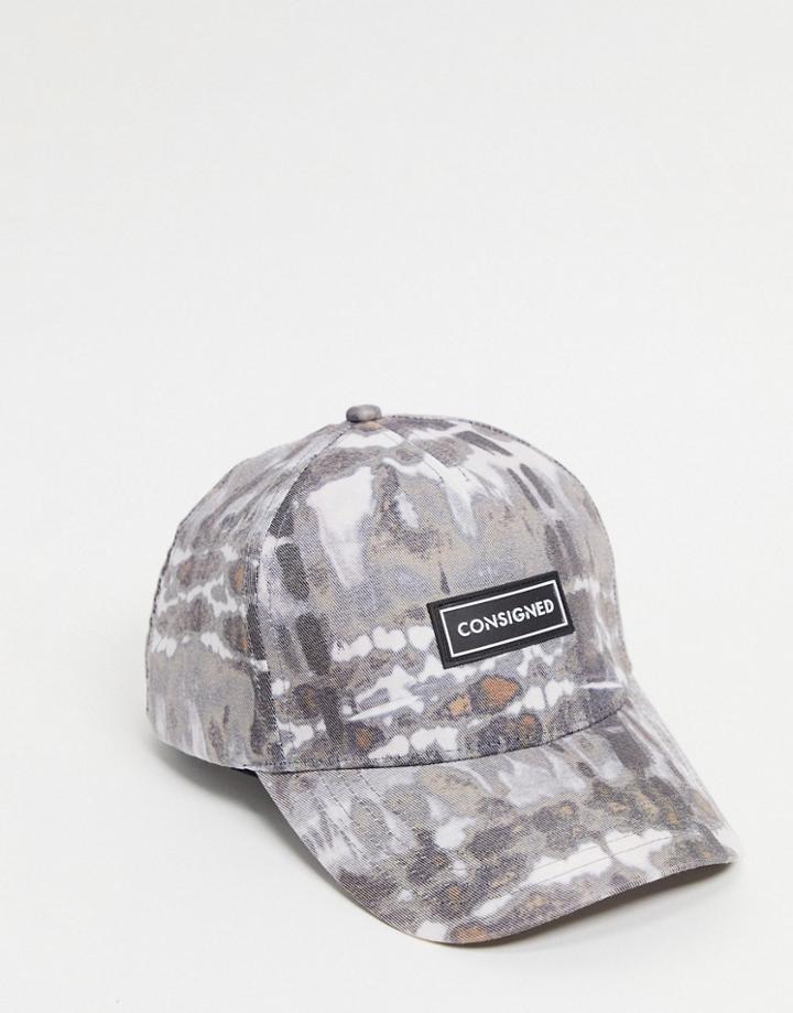Consigned Logo Curved Peak Cap-multi