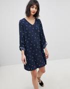 Vero Moda Ditsy Print Shift Dress - Navy