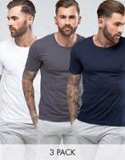 Boss By Hugo Boss T-shirts 3 Pack In Regular Fit - Multi