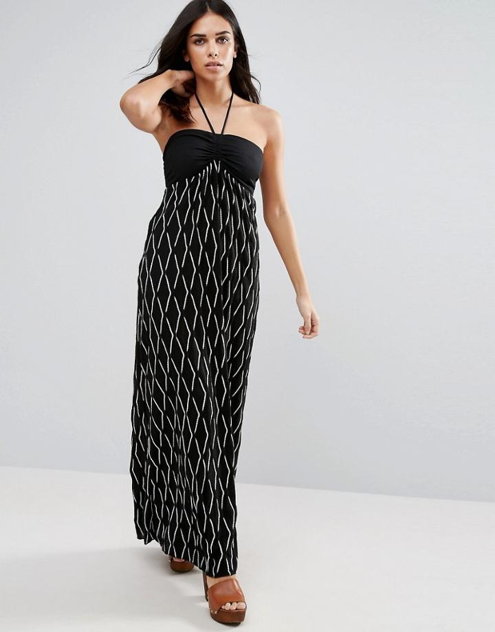 Pussycat London Halterneck Maxi Dress - Black