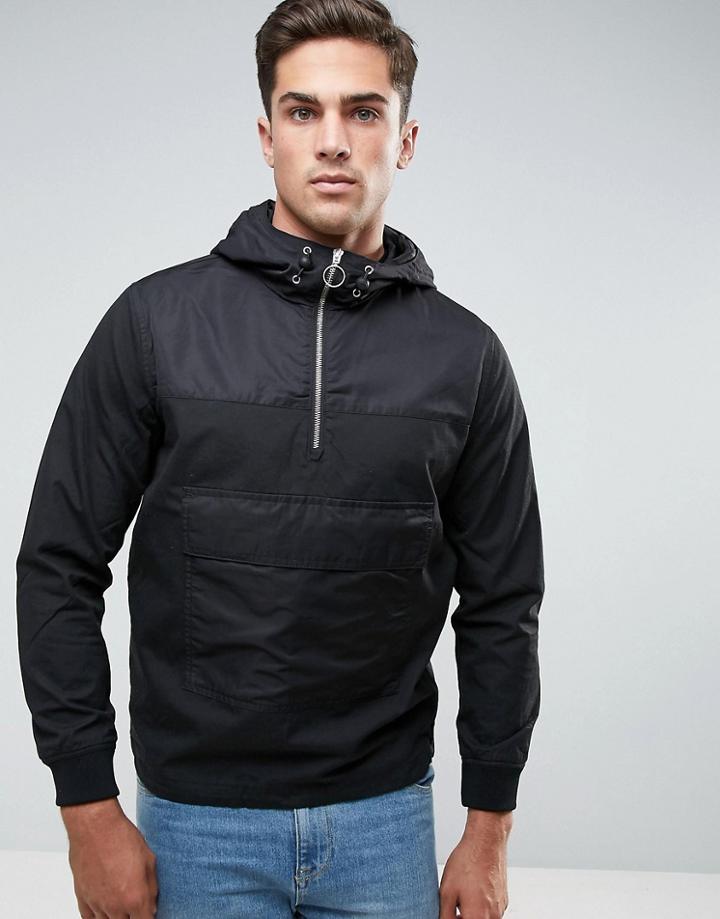 Jack & Jones Plain Anorak - Black