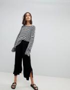 Asos Design Cropped Drawstring Pants-black