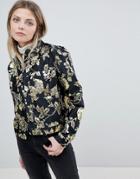 Vila Gold Floral Jacquard Jacket - Multi