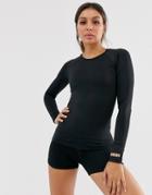 Asos 4505 Training Long Sleeve Fitted Top-black