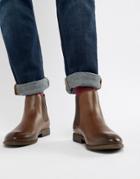 New Look Faux Leather Chelsea Boots In Brown - Black