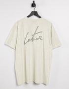 The Couture Club Outline Relaxed T-shirt In Gray-grey