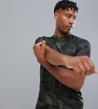 Asos 4505 Tall T-shirt With All Over Camo Print - Gray