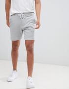 Bershka Jersey Shorts In Gray - Gray