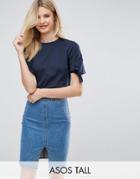 Asos Tall T-shirt With Tie Sleeve - Multi
