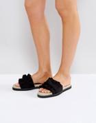 Asos Jukebox Knotted Espadrille Sliders - Black