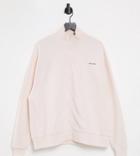 Collusion Unisex High Neck Zip Through Sweatshirt In Pink Set